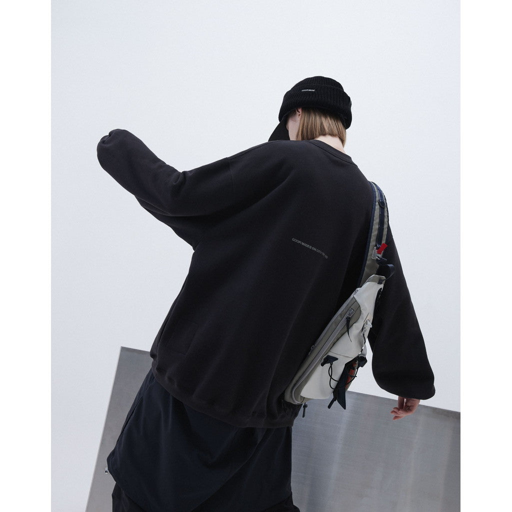 “RE-C01”Ryoiki Exp. 超大圓領毛衣 #BLACK [GOOPI-23AW-DEC-03]