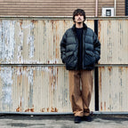 OVERDYE CURVE PANTS #L-BROWN [AY-1019]