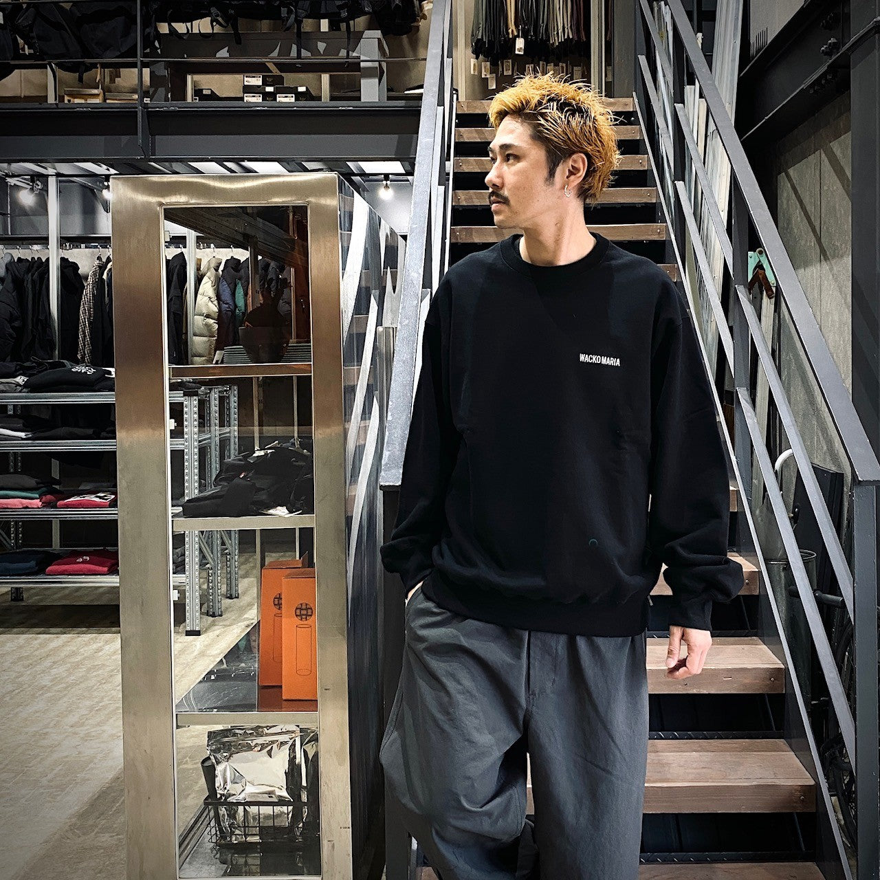 HEAVY WEIGHT CREW NECK SWEAT SHIRT #BLACK [25SSE-WMC-SS03]_WACKO