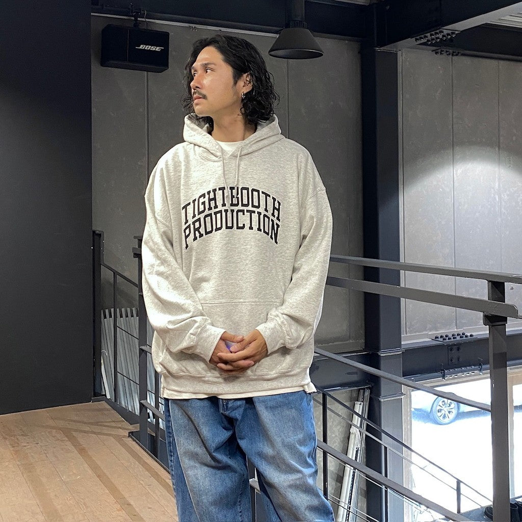 COLLEGE HOODED SWEAT SHIRT #ASH [FW24-SW05]