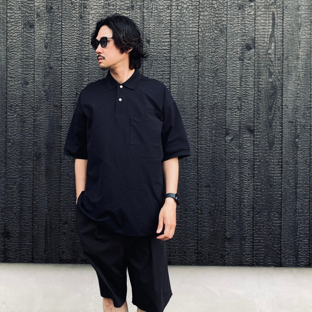 TECH POLO SHIRT S/S #BLACK [BE-37026]