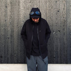 DIAGONAL RAISED FLEECE GOGGLE SWEATSHIRT #BLACK 999 [RCCMSS715A-005086W]