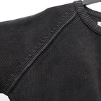 CHENILLE COTTON CREWNECK LENS SWEATER #BLACK 999 [21CMKN196A-005558G-26FWP]
