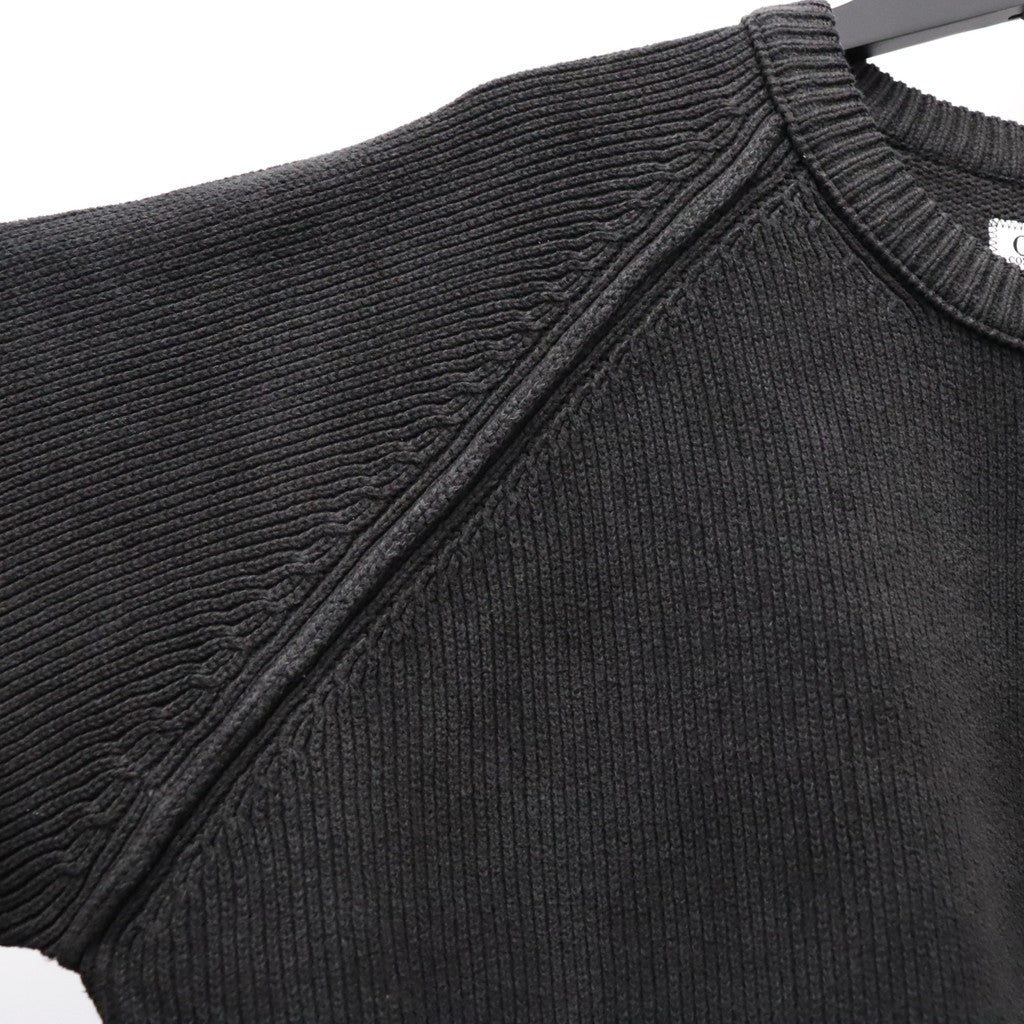 CHENILLE COTTON CREWNECK LENS SWEATER #BLACK 999 [21CMKN196A-005558G-26FWP]