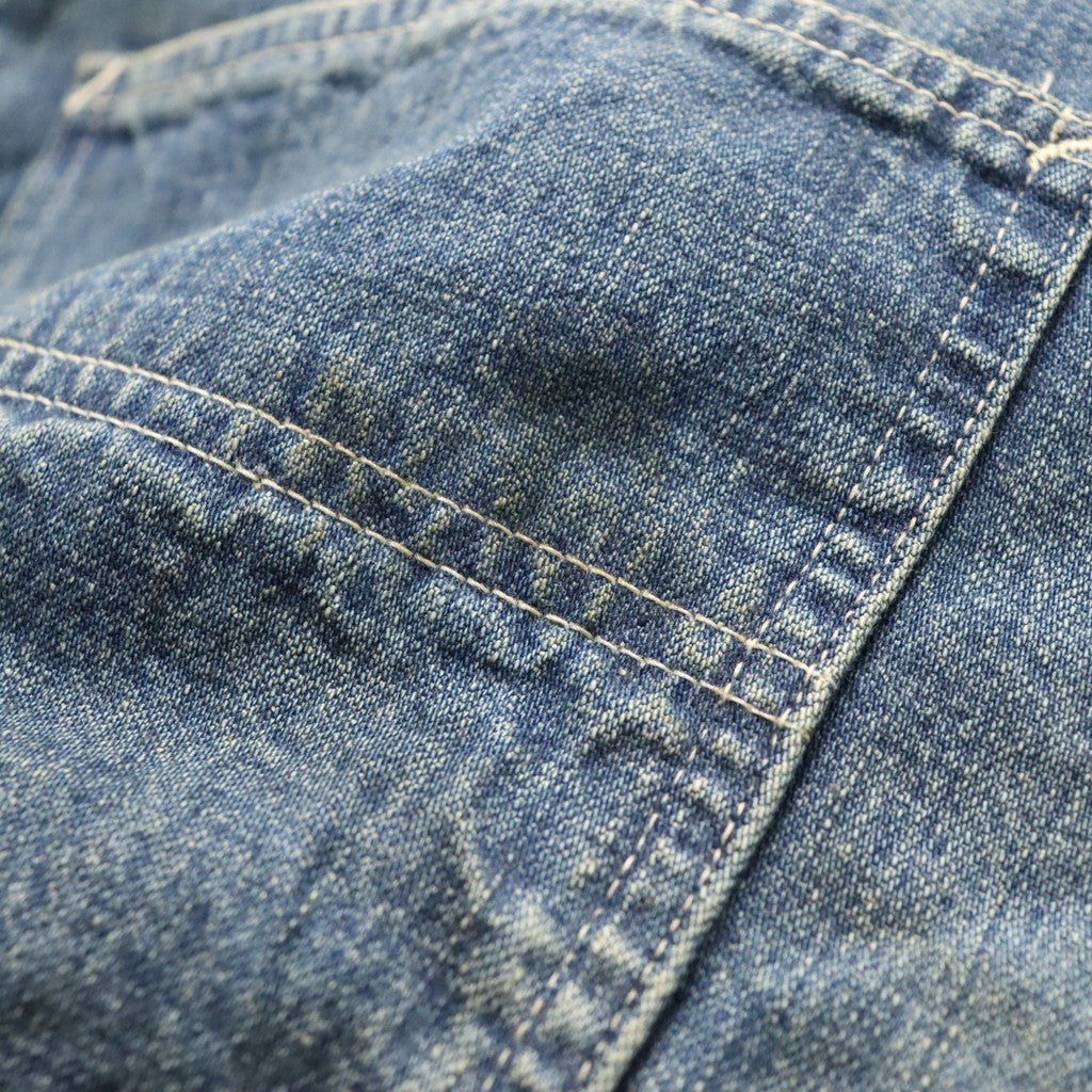 DOUBLE KNEE INDIGO DENIM PANTS #INDIGO [BWU-DKIDP]