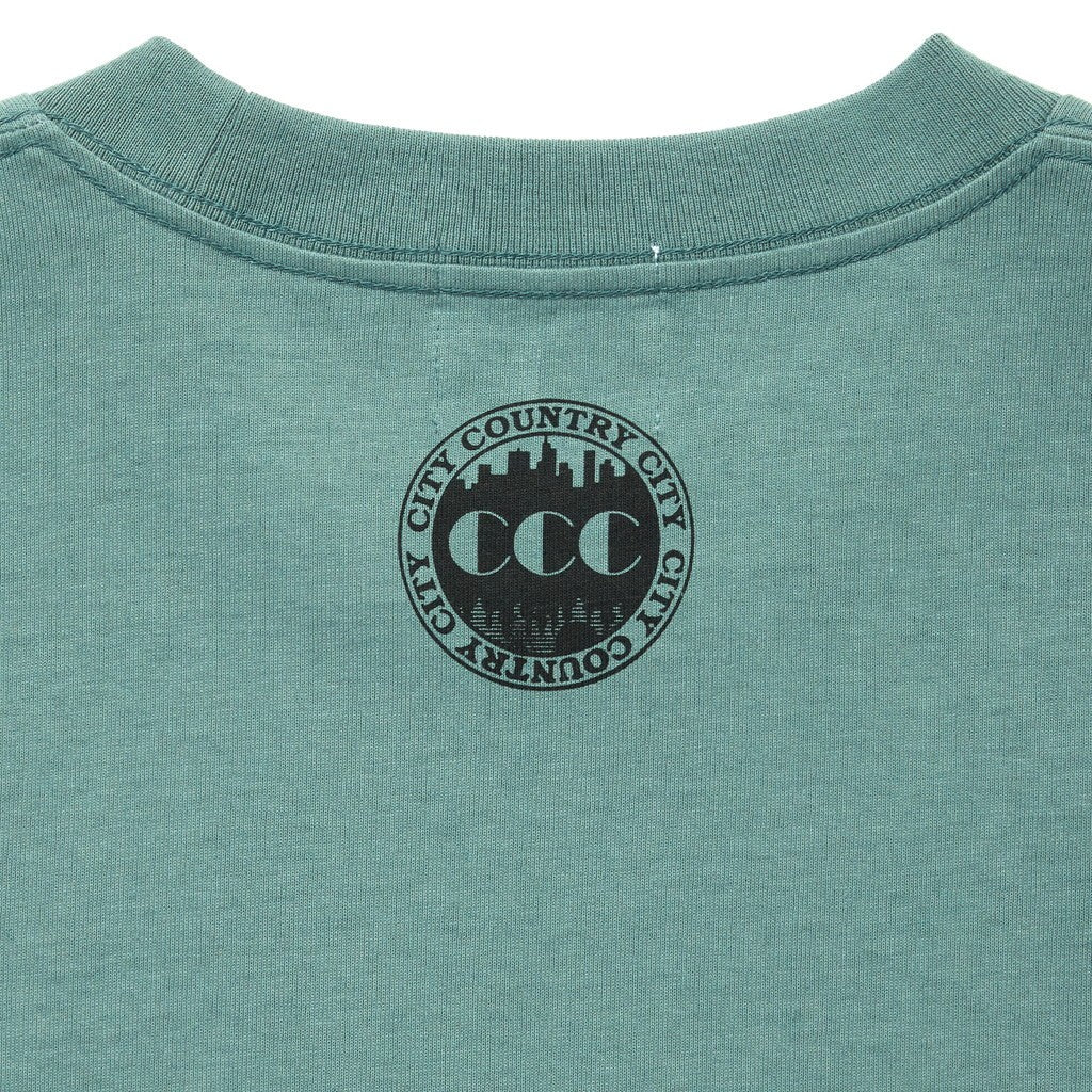 COTTON T-SHIRT_CITY LIGHTS #GREEN [CCC-261T003]