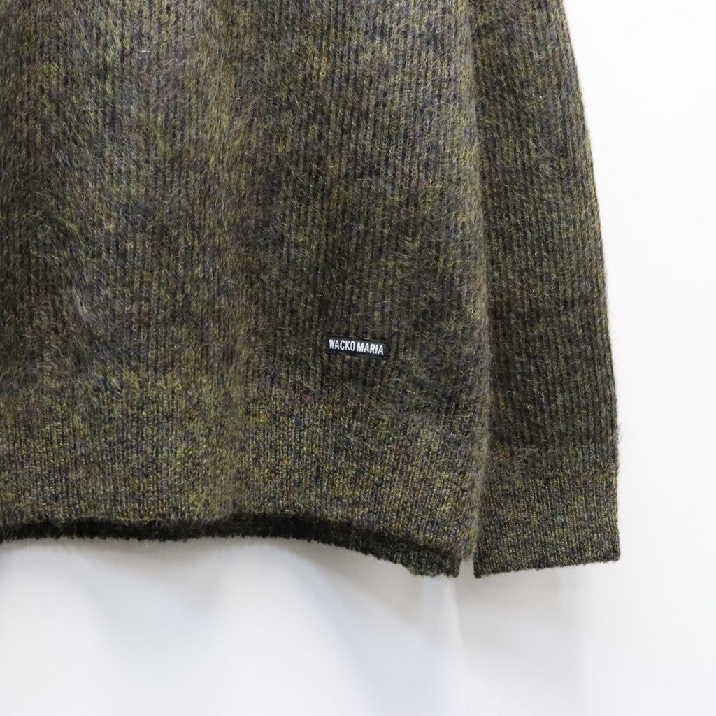 MIX MOHAIR CREW NECK SWEATER #KHAKI [26FW-WMK-KN03]