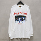 PULP FICTION | CREW NECK LONG SLEEVE T-SHIRT ( TYPE-1 ) #WHITE [PF-WM-LT01]