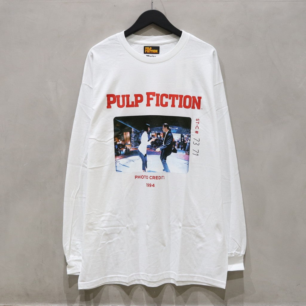 PULP FICTION | CREW NECK LONG SLEEVE T-SHIRT ( TYPE-1 ) #WHITE [PF-WM-LT01]