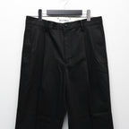 DOUBLE PLEATED CHINO TROUSERS ( TYPE-1 ) #BLACK [25FW-WMP-PT01]