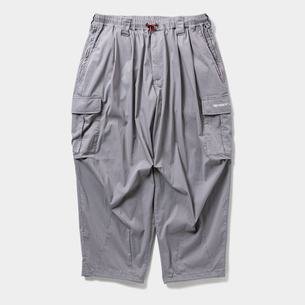 SEERSUCKER CARGO BALLOON PANTS #Grey [SU25-B06]