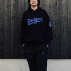 MLB | LA | HEAVY WEIGHT PULLOVER HOODED SWEAT SHIRT ( TYPE-2 ) #BLACK [MLB-WM-SS02]