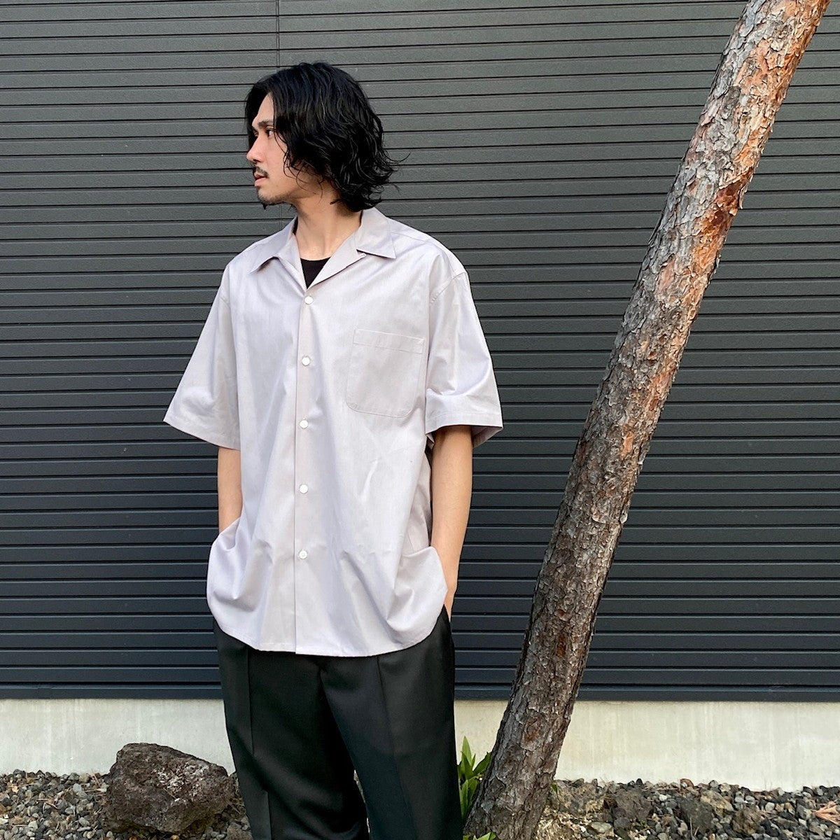 開領襯衫短袖-型號 3-#灰色 [24SS-WMS-OC03]