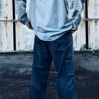 DOUBLE KNEE INDIGO DENIM PANTS #INDIGO [BWU-DKIDP]