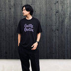 WASHED HEAVY WEIGHT CREW NECK T-SHIRT ( TYPE-15 ) #BLACK / PURPLE [26FW-WMT-WT18]