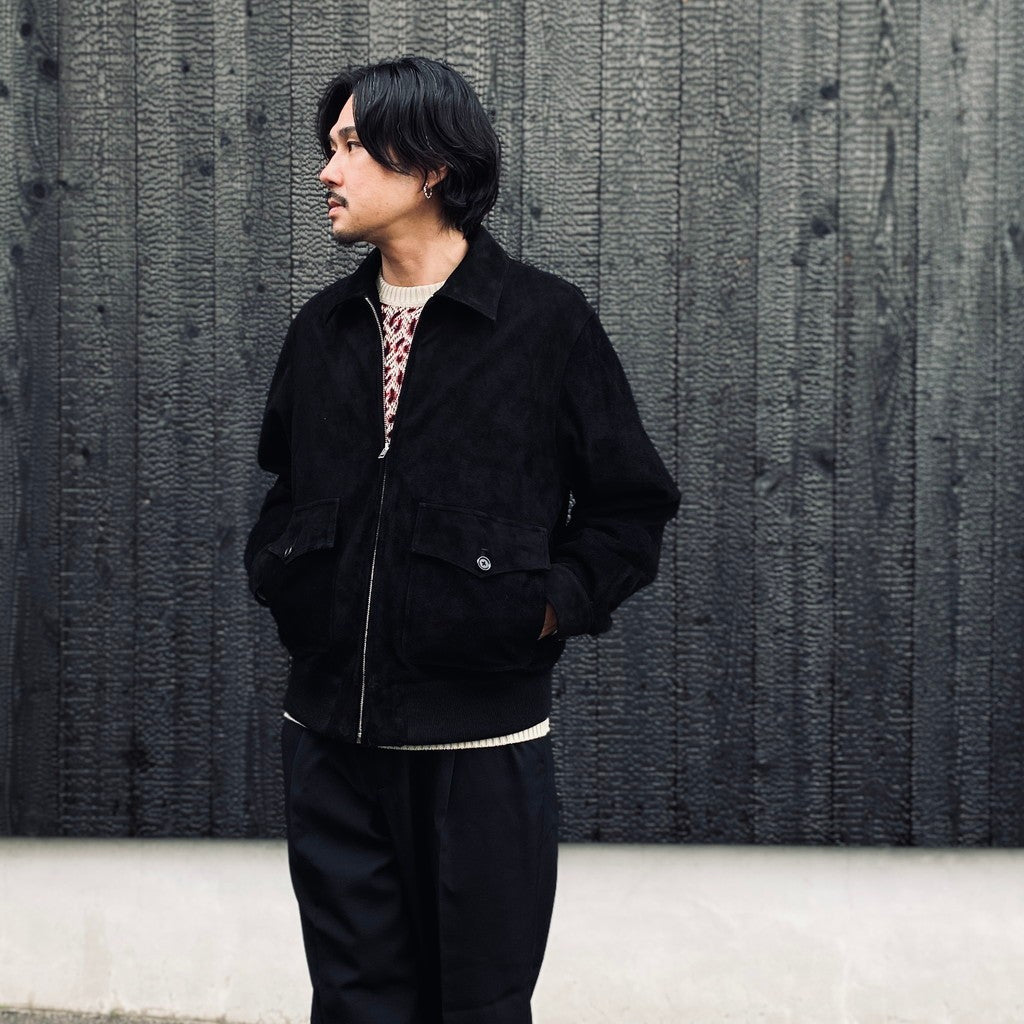MINEDENIM | STIE lo | SUEDE LEATHER JACKET #BLACK [MDSL-WM-BL01]