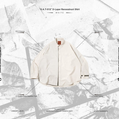 AES | 「G.A.T-01S」 D-Layer Reconstruct Shirt #WHITE [GOOPI-24AW-SEP-06]