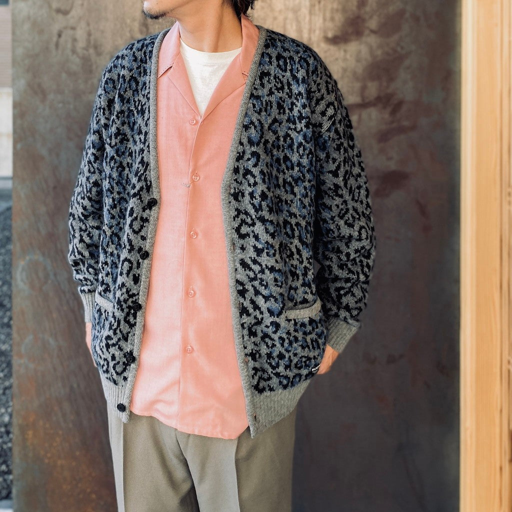 LEOPARD MOHAIR CARDIGAN #GRAY [25FW-WMK-KN08] – cocorozashi