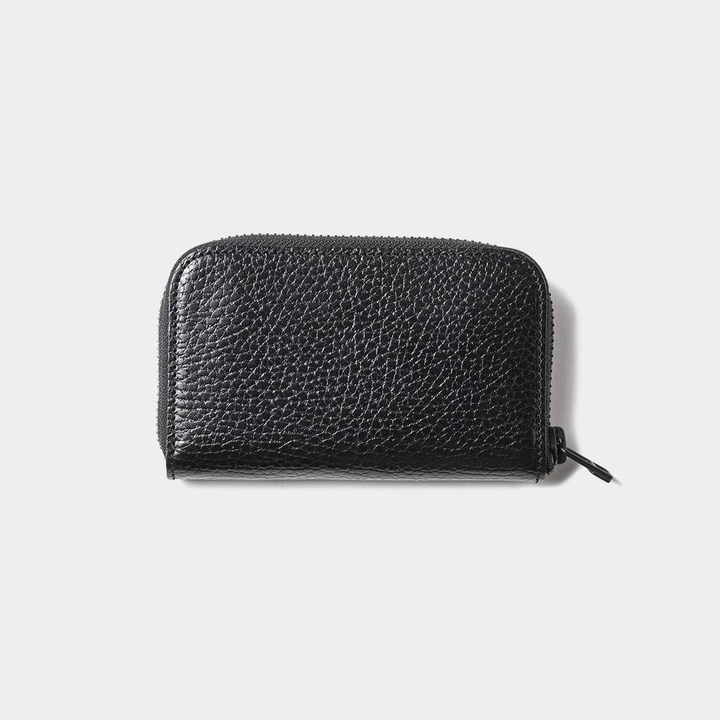 LEATHER ZIP AROUND WALLET #BLACK [FW23-A09]
