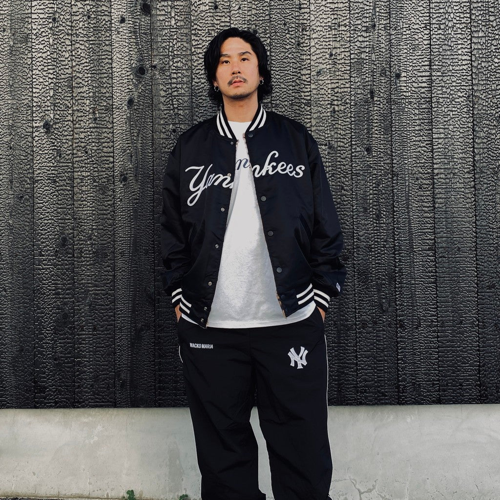 MLB | NY | REVERSIBLE VARSITY JACKET ( TYPE-1 ) #BLACK-BEIGE [MLB-WM-BL01]