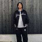 MLB | NY | REVERSIBLE VARSITY JACKET ( TYPE-1 ) #BLACK-BEIGE [MLB-WM-BL01]