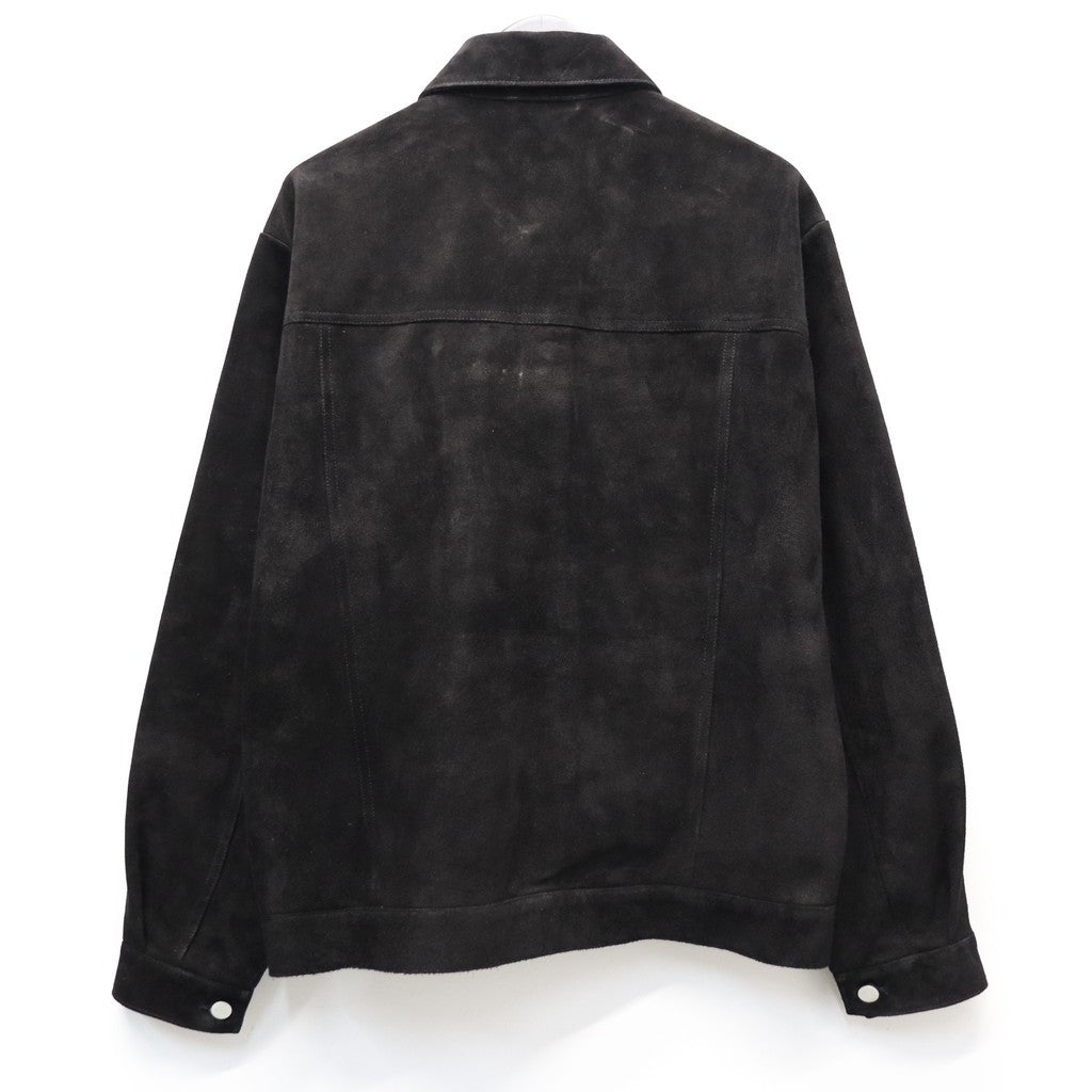 SUEDE LEATHER TRUCKER JACKET ( TYPE-2 ) #BLACK [26SS-WMO-BL04