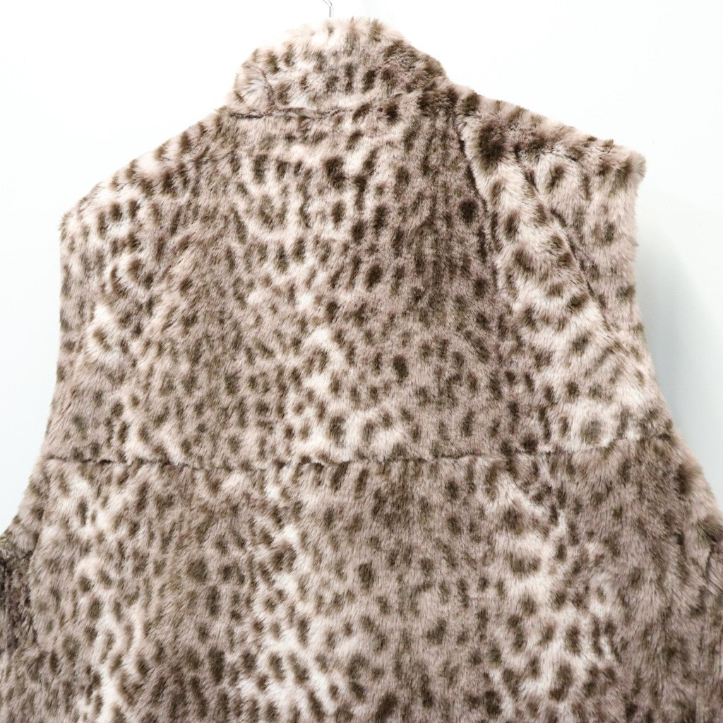 WILD THINGS | LEOPARD FUR HAPPY VEST ( TYPE-2 ) #L-PINK [26FW-WMO-WT06]