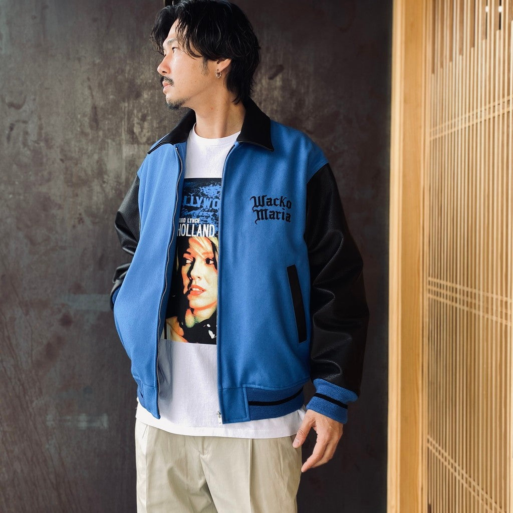 LEATHER VARSITY JACKET ( TYPE-1 ) #BLUE [26SS-WMO-BL05