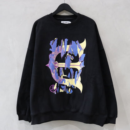 SKULL CAMO CREW SWEAT #BLACK [24FW-SW08]