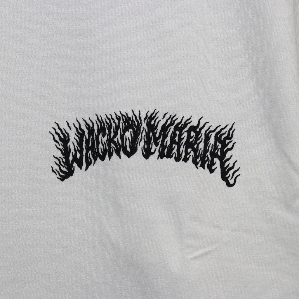 TIM LEHI | WASHED HEAVY WEIGHT CREW NECK LONG SLEEVE T-SHIRT ( TYPE-1 ) #WHITE [25FW-WMT-LT01]