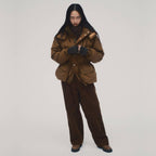 Corduroy Baggy Jeans #Brown [SD26F-PT06]