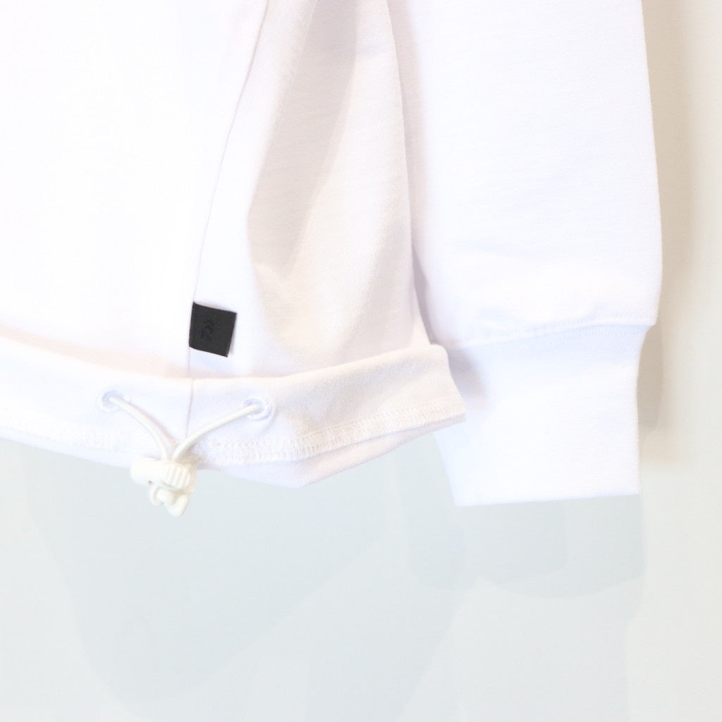 TECH DRAWSTRING TEE L/S #WHITE [BE-31025W]
