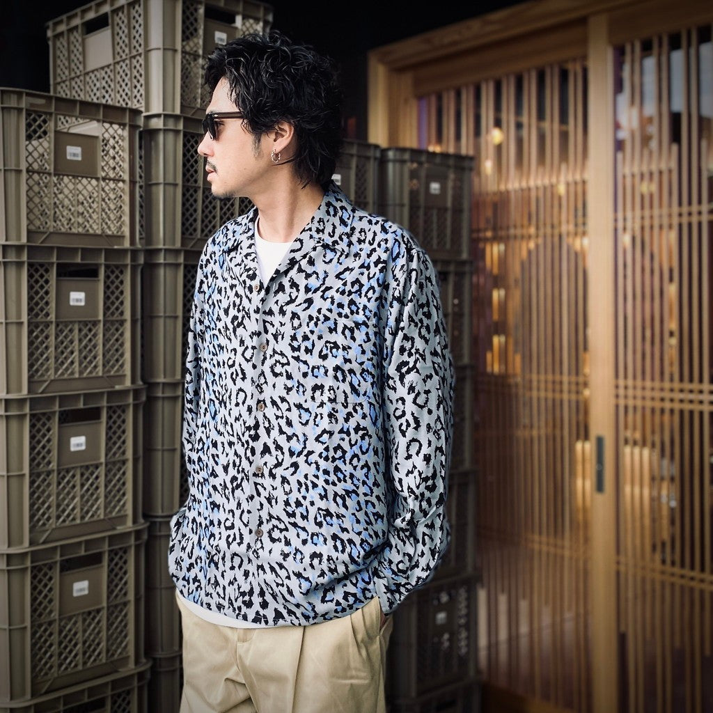 夏威夷長袖襯衫（3 型）#灰色 [25FW-WMS-HI03]