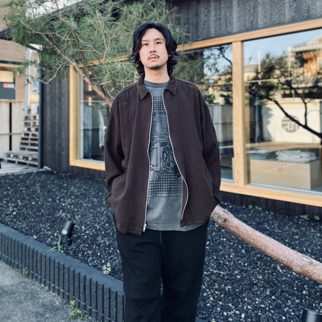 WELT POCKETS ZIP SHIRT JACKET #CHARCOAL [CES29JK15]