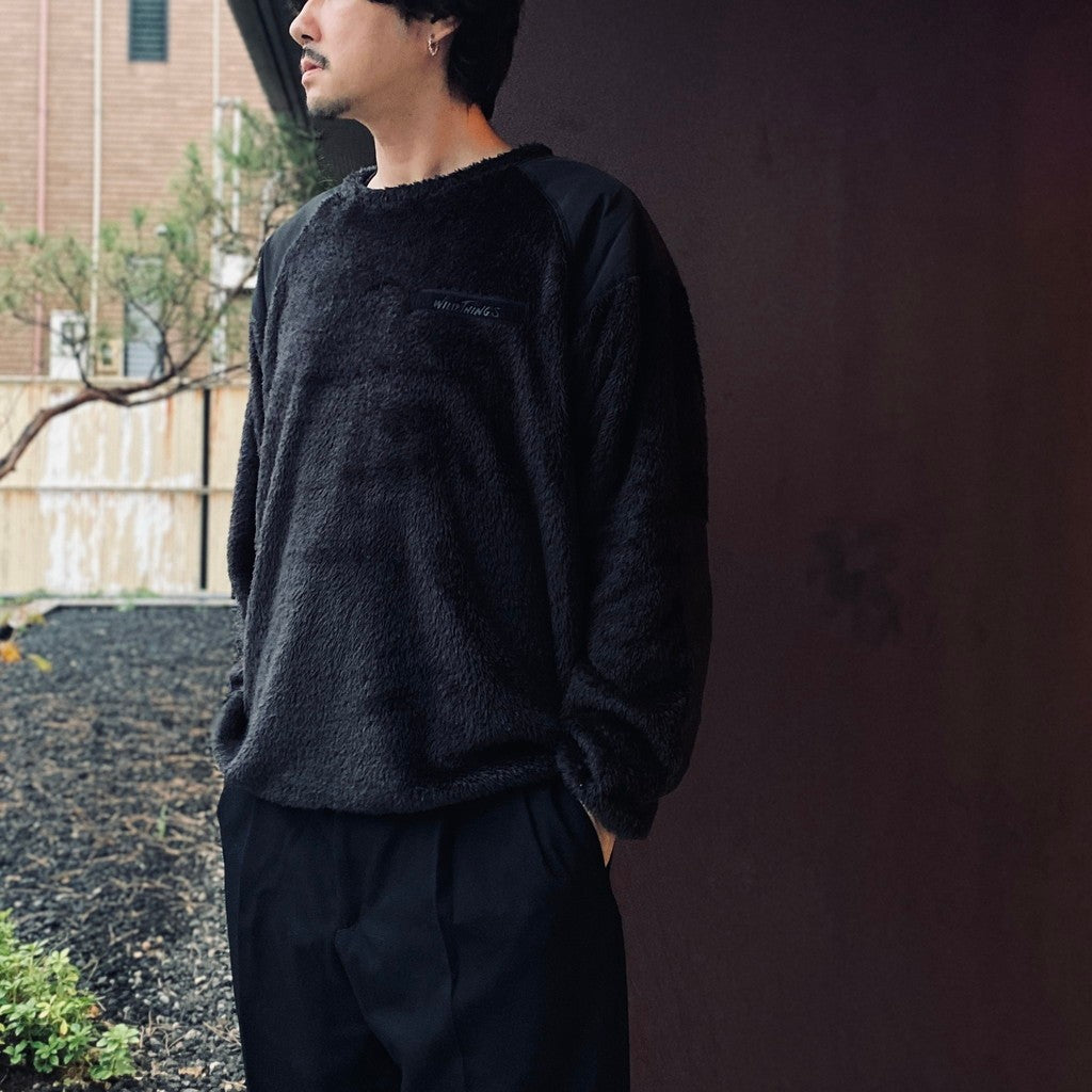 Wild Things | Shaggy Fleece Pullover #Black [SD26F-CT14]