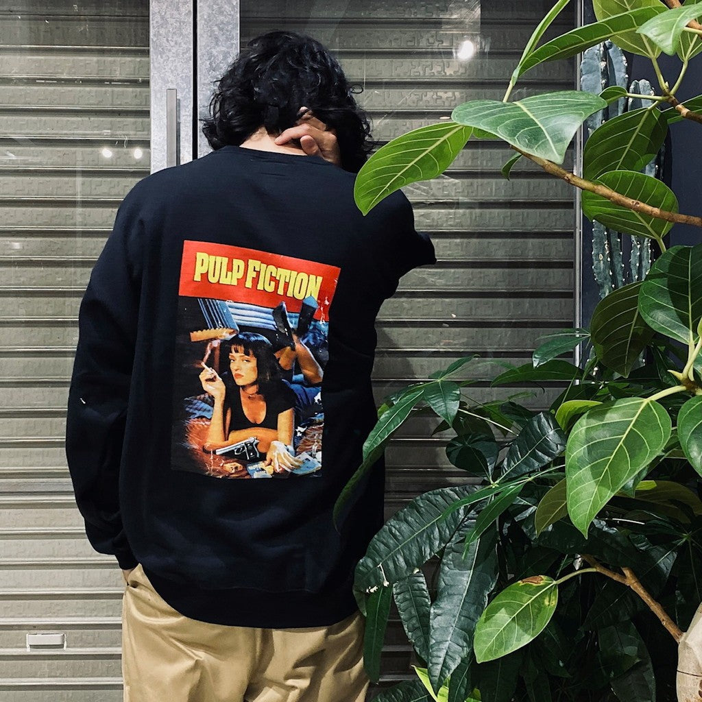 PULP FICTION | CREW NECK SWEAT SHIRT ( TYPE-5 ) #BLACK [PF-WM-SS11]