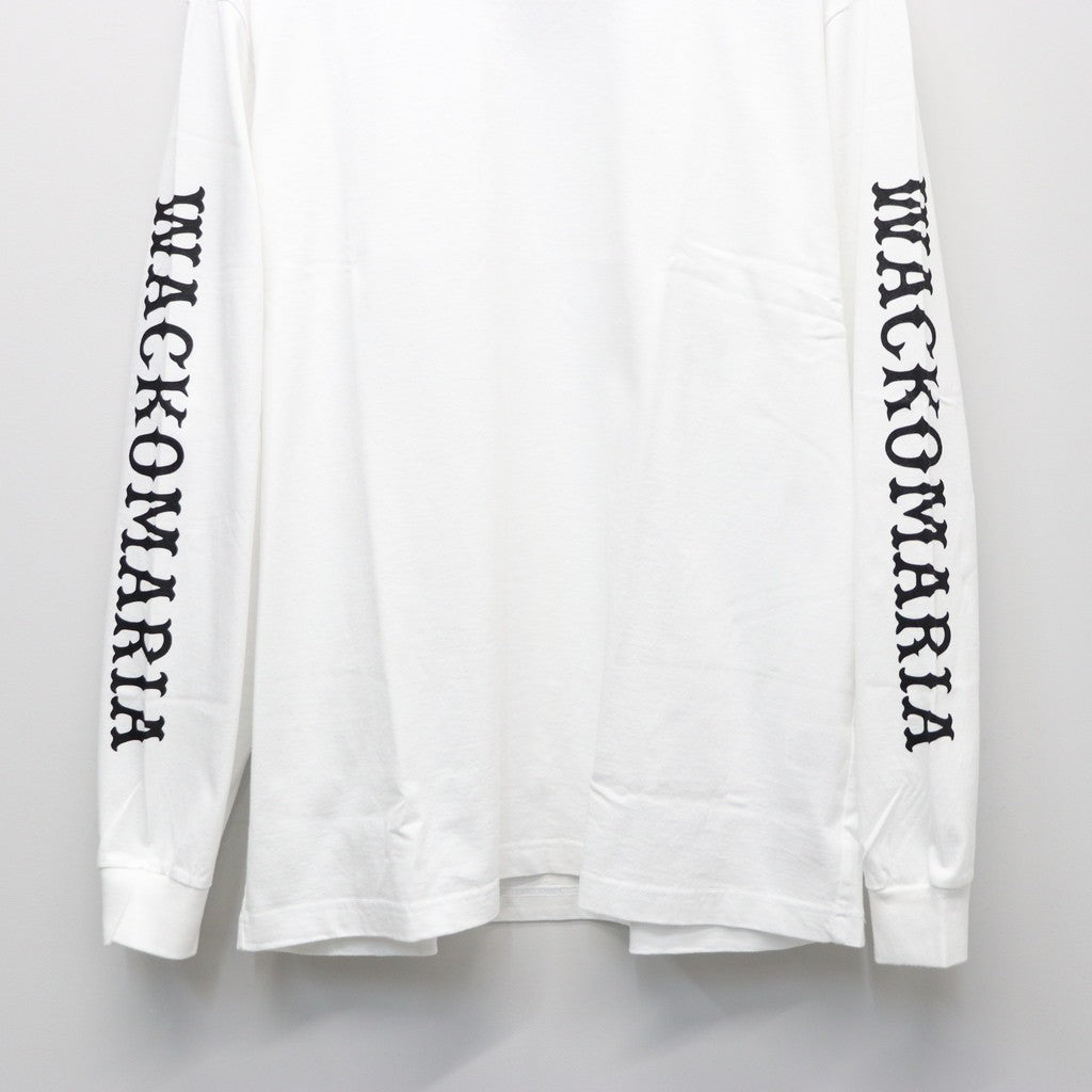 WASHED HEAVY WEIGHT CREW NECK LONG SLEEVE T-SHIRT ( TYPE-2 ) #WHITE [25FW-WMT-LT04]