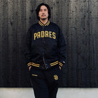 MLB | SD | REVERSIBLE VARSITY JACKET ( TYPE-3 ) #BLACK-BEIGE [MLB-WM-BL03]