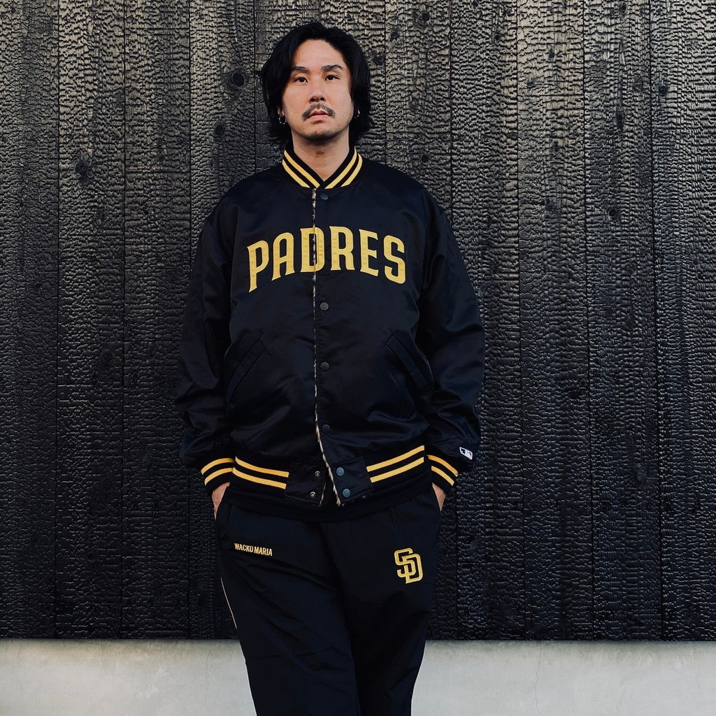 MLB | SD | REVERSIBLE VARSITY JACKET ( TYPE-3 ) #BLACK-BEIGE [MLB-WM-BL03]