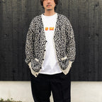 LEOPARD JACQUARD CARDIGAN ( TYPE-1 ) #WHITE [26SS-WMK-KN14]