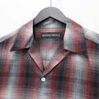 OMBRE CHECK OPEN COLLAR SHIRT L/S ( TYPE-1 ) #RED [26FWE-WMS-OC01]
