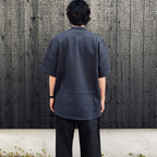 PEN POCKET COLLAR T-SHIRTS #DARK GREY [HOD26-01-TS007]