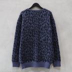 LEOPARD HEAVY MOHAIR CARDIGAN #PURPLE [24FW-WMK-KN10]