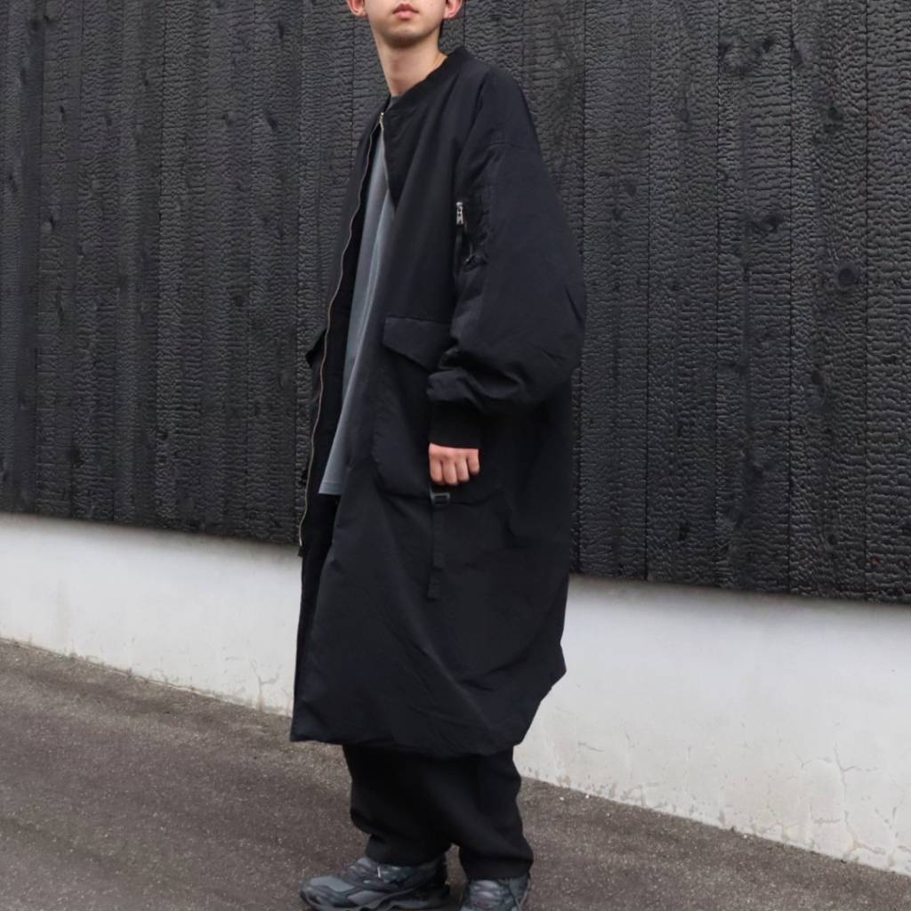 GARMENT DYE DOWN MA-1 LONG COAT 2.0 #BLACK [FST09262U0002]