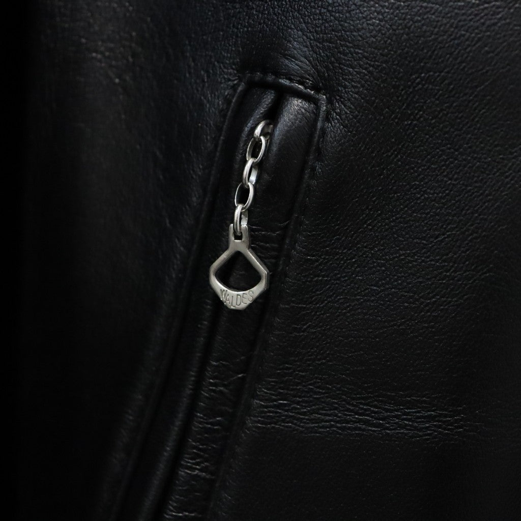 SINGLE RIDERS LEATHER JACKET ( TYPE-2 ) #BLACK [26FWE-WMO-BL04]