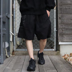 LABEL LOGO BOARD SHORTS #Black [SU25-B07]