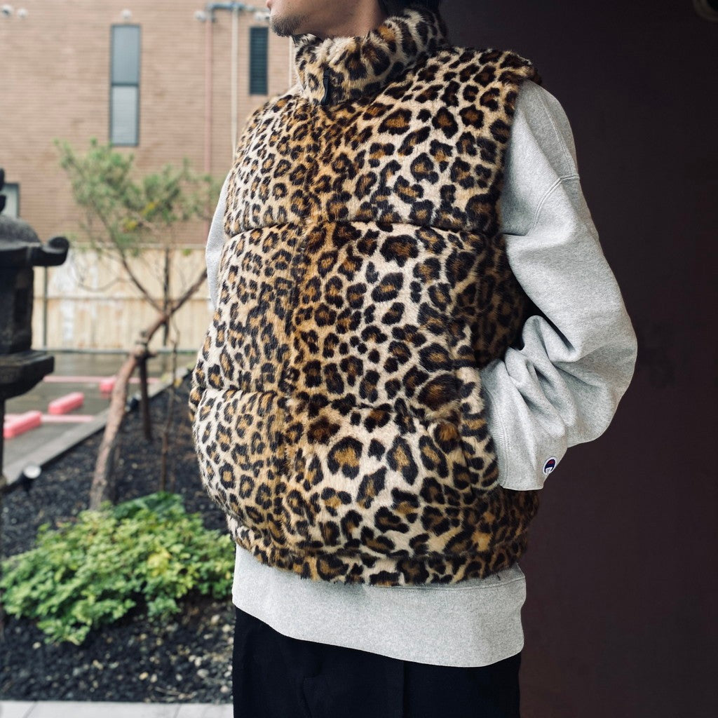 NANGA | LEOPARD FUR DOWN VEST #BEIGE [26FW-WMO-NA06]