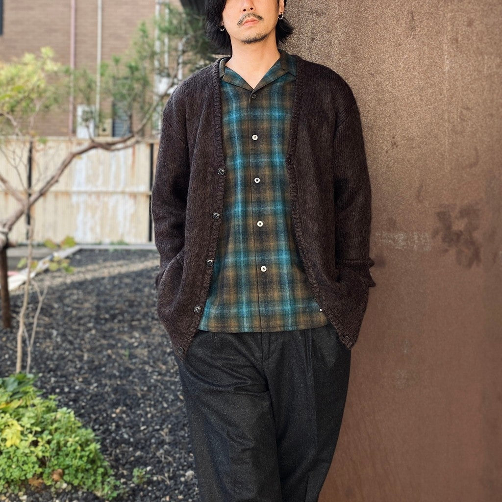 MIX MOHAIR CARDIGAN #BROWN [26FW-WMK-KN04]