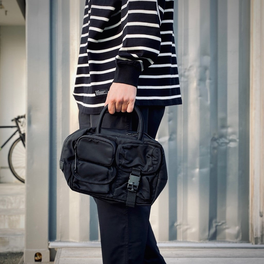 多口袋迷你波士頓包 #黑色 [BCL-82]