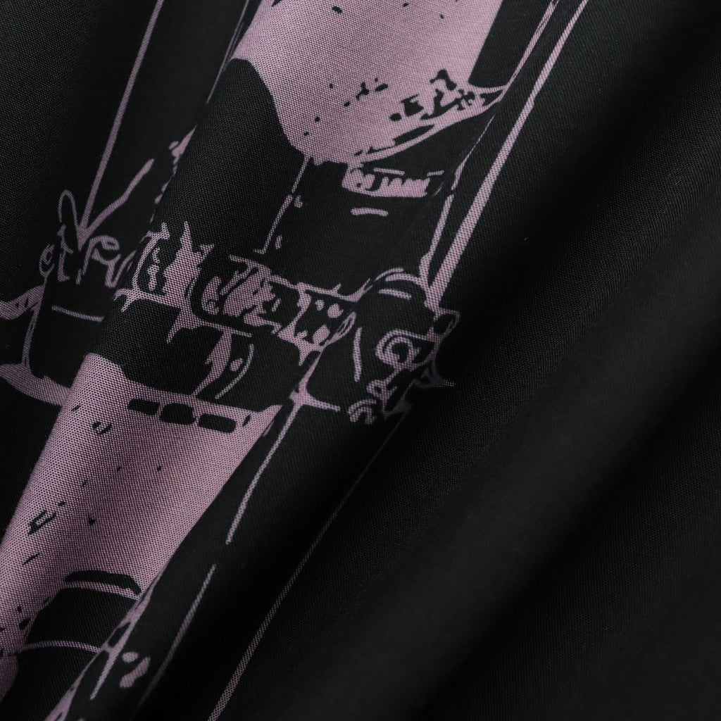 DEATH ROW RECORDS | 50'S SHIRT S/S #BLACK-PURPLE [DEATHROW-WM-OC01]